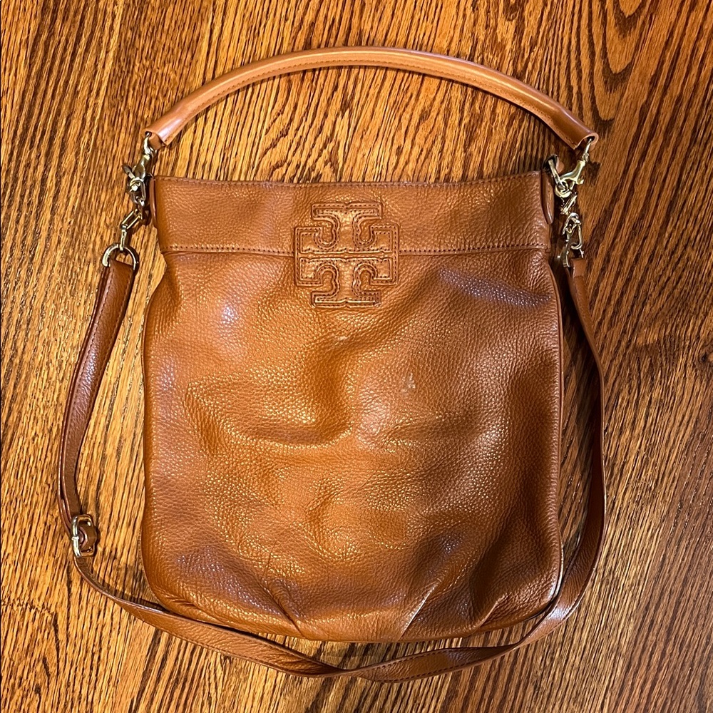Tory Burch Tan Leather Cross Body Bag